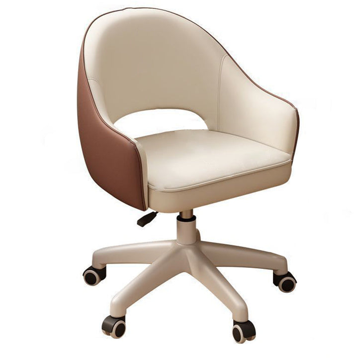 Modern Simplicity Curved PU Leather Nylon Desk Chair Backrest Armrest For Home Office