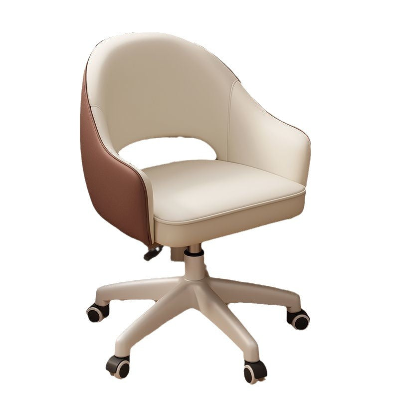 Modern Simplicity Curved PU Leather Nylon Desk Chair Backrest Armrest For Home Office