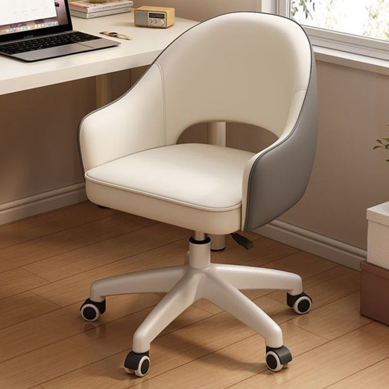 Modern Simplicity Curved PU Leather Nylon Desk Chair Backrest Armrest For Home Office