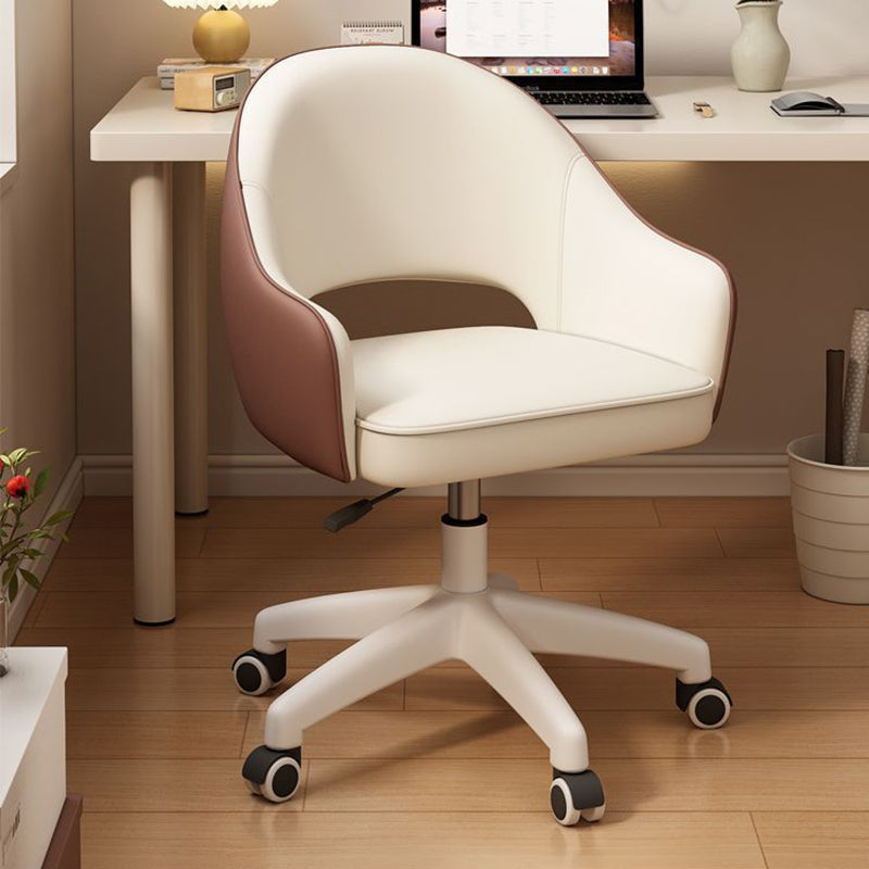 Modern Simplicity Curved PU Leather Nylon Desk Chair Backrest Armrest For Home Office