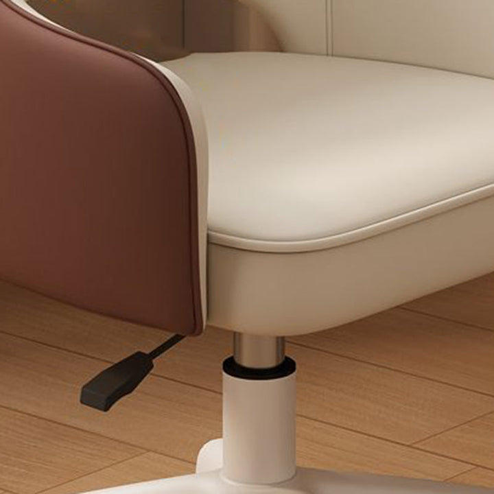 Modern Simplicity Curved PU Leather Nylon Desk Chair Backrest Armrest For Home Office