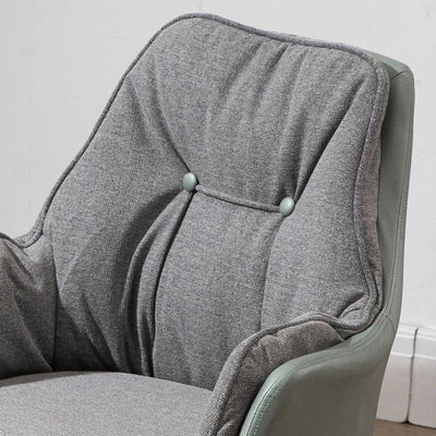 Moderner Einfachheitsstoff Leder Stahl Schreibtischstuhl Rückenlehne Armlehne Für Home Office 
