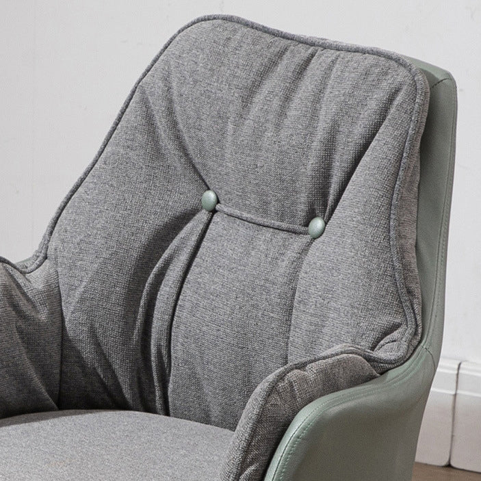 Moderner Einfachheitsstoff Leder Stahl Schreibtischstuhl Rückenlehne Armlehne Für Home Office 