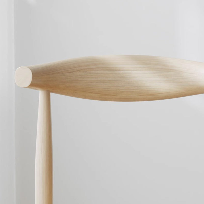 Moderner minimalistischer Esszimmerstuhl aus Baumwolle und Massivholz, Rückenlehne ohne Armlehnen für Esszimmer 
