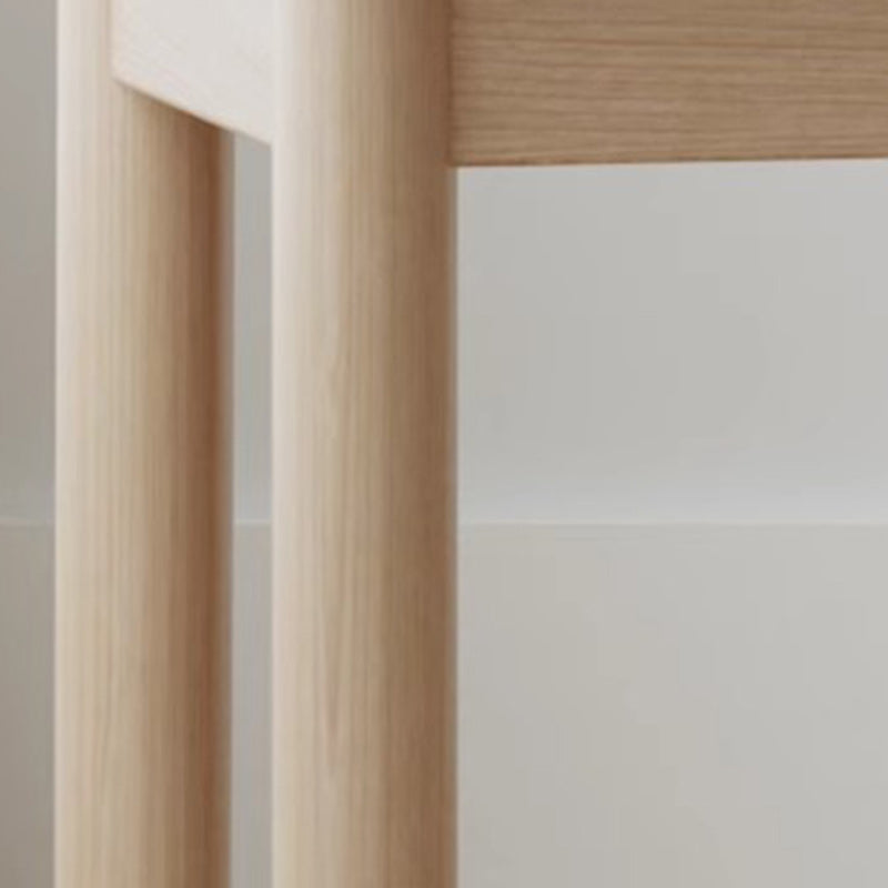 Moderner minimalistischer Esszimmerstuhl aus Baumwolle und Massivholz, Rückenlehne ohne Armlehnen für Esszimmer 