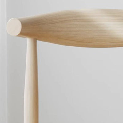 Moderner minimalistischer Esszimmerstuhl aus Baumwolle und Massivholz, Rückenlehne ohne Armlehnen für Esszimmer 
