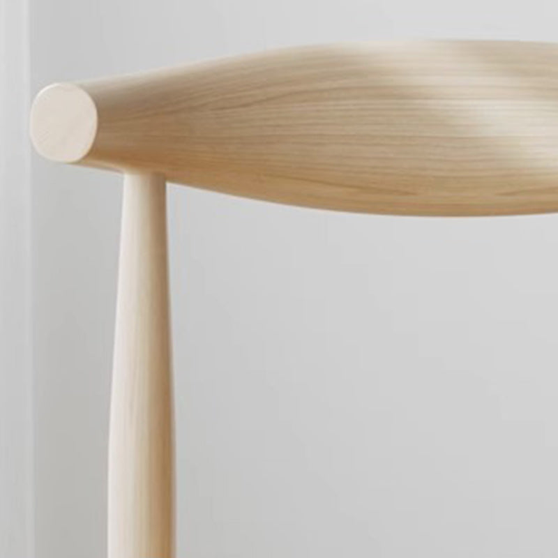 Moderner minimalistischer Esszimmerstuhl aus Baumwolle und Massivholz, Rückenlehne ohne Armlehnen für Esszimmer 