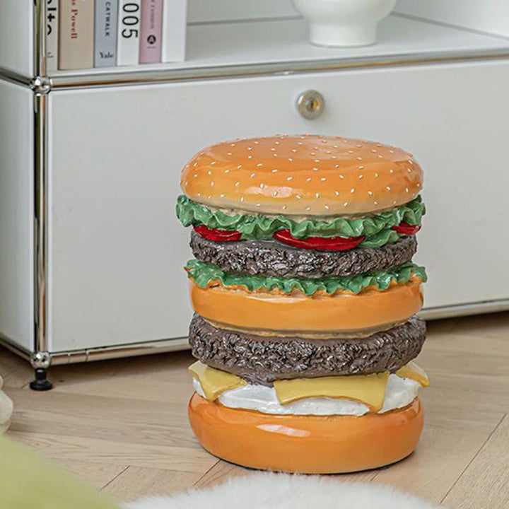 Hamburger créatif contemporain Tabouret de pied en maïs sans dossier et sans accoudoirs pour salon 