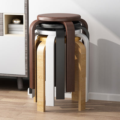 Zeitgenössischer Einfachheits-Dichteplatte Massivholz Esszimmerstuhl Rückenfrei Armlehnenlos Für Esszimmer 
