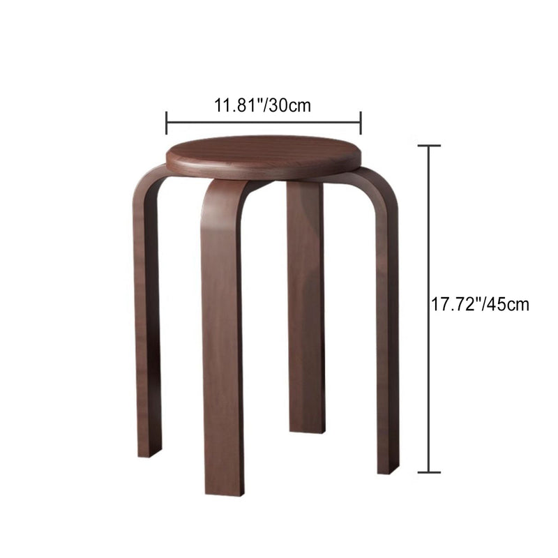 Zeitgenössischer Einfachheits-Dichteplatte Massivholz Esszimmerstuhl Rückenfrei Armlehnenlos Für Esszimmer 