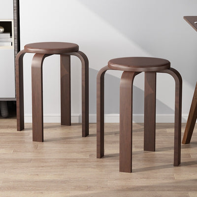 Zeitgenössischer Einfachheits-Dichteplatte Massivholz Esszimmerstuhl Rückenfrei Armlehnenlos Für Esszimmer 