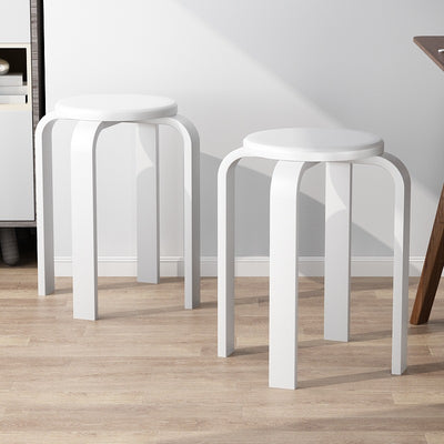Zeitgenössischer Einfachheits-Dichteplatte Massivholz Esszimmerstuhl Rückenfrei Armlehnenlos Für Esszimmer 