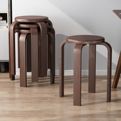 Zeitgenössischer Einfachheits-Dichteplatte Massivholz Esszimmerstuhl Rückenfrei Armlehnenlos Für Esszimmer 