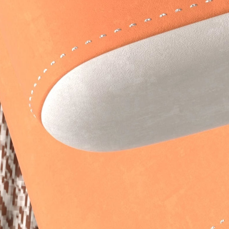 Tabouret contemporain créatif en flanelle avec flèche, sans dossier ni accoudoirs en bois massif pour le salon 