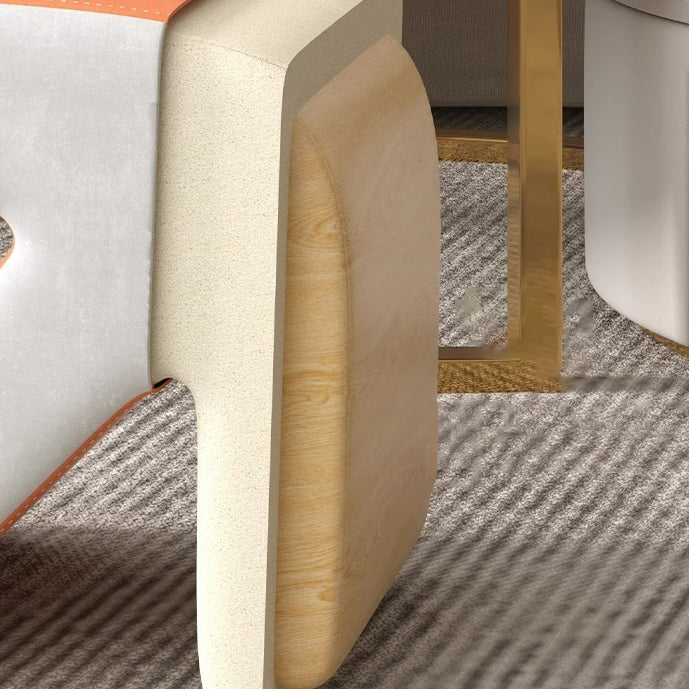 Tabouret contemporain créatif en flanelle avec flèche, sans dossier ni accoudoirs en bois massif pour le salon 