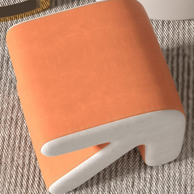 Tabouret contemporain créatif en flanelle avec flèche, sans dossier ni accoudoirs en bois massif pour le salon 