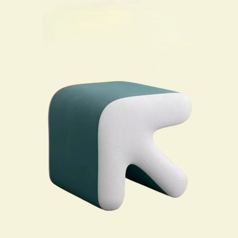Tabouret contemporain créatif en flanelle avec flèche, sans dossier ni accoudoirs en bois massif pour le salon 