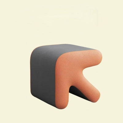 Tabouret contemporain créatif en flanelle avec flèche, sans dossier ni accoudoirs en bois massif pour le salon 