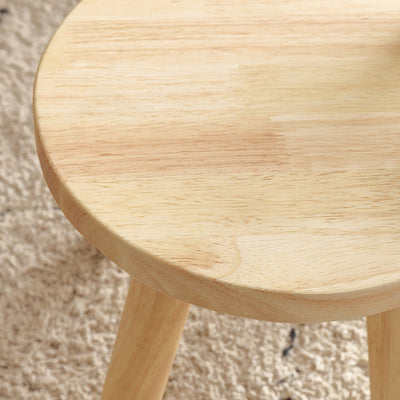 كرسي خشب مطاطي صلب معاصر إبداعي بدون ذراعين مع مسند ظهر على شكل أذني أرنب لغرفة المعيشة 