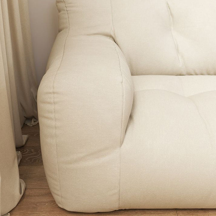 Zeitgenössische nordische rechteckige EPS-Perlen aus Baumwoll-Leinen für Sofa-Rückenlehne und Armlehne im Wohnzimmer 
