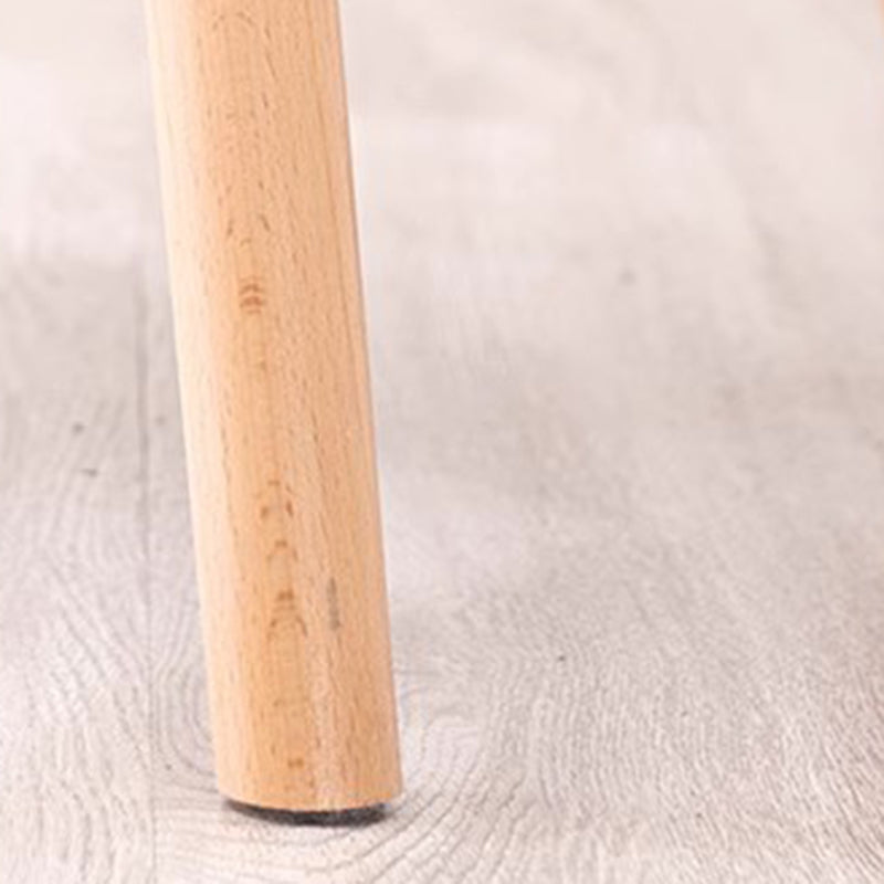 Silla de comedor de madera maciza de cuero de algodón de simplicidad moderna con respaldo sin brazos para comedor 