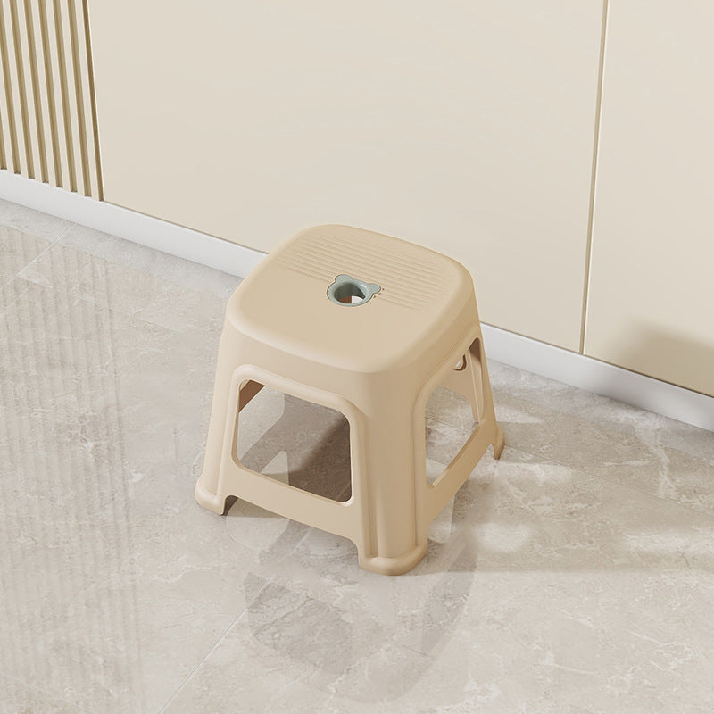 Contemporáneo nórdico de plástico completo antideslizante silla de comedor sin respaldo ni brazos para comedor 