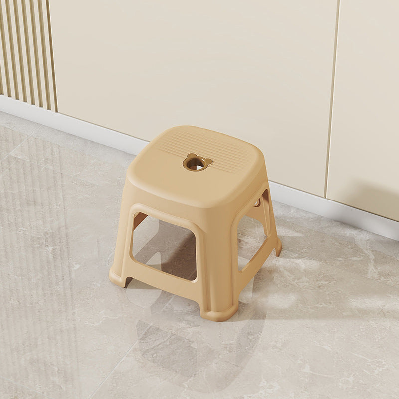 Contemporáneo nórdico de plástico completo antideslizante silla de comedor sin respaldo ni brazos para comedor 