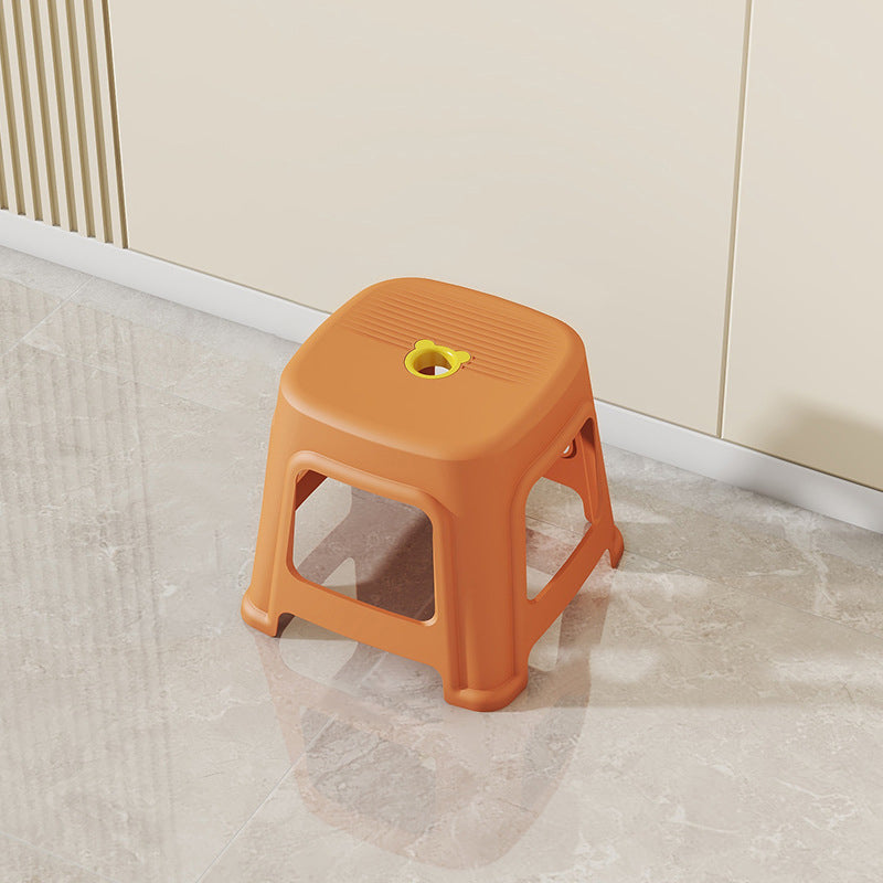 Contemporáneo nórdico de plástico completo antideslizante silla de comedor sin respaldo ni brazos para comedor 