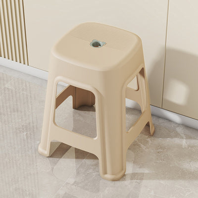 Contemporáneo nórdico de plástico completo antideslizante silla de comedor sin respaldo ni brazos para comedor 