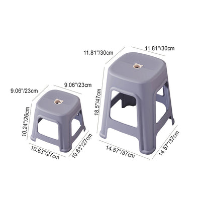 Contemporáneo nórdico de plástico completo antideslizante silla de comedor sin respaldo ni brazos para comedor 