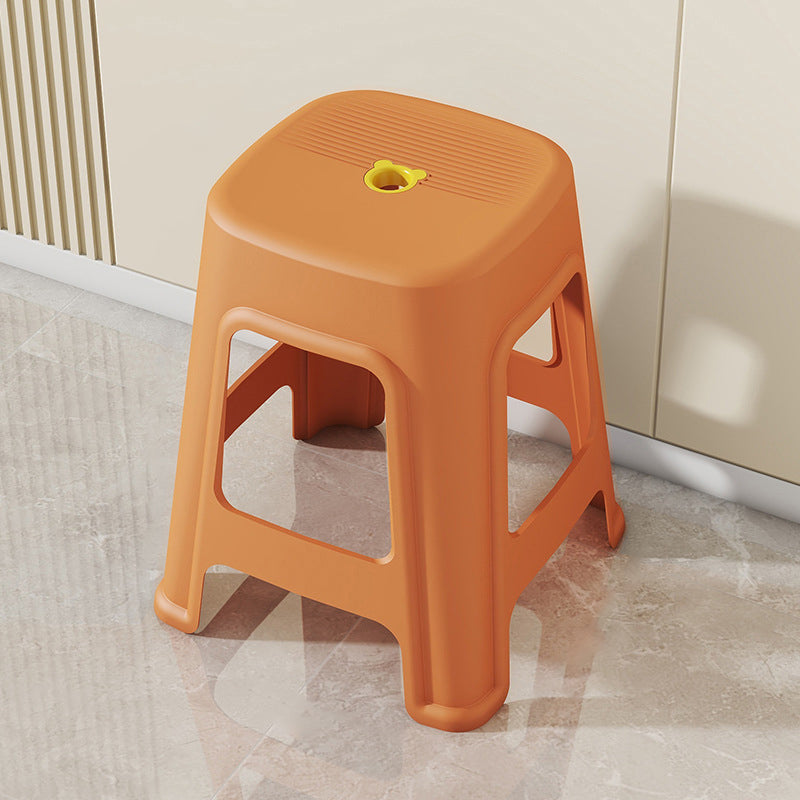 Contemporáneo nórdico de plástico completo antideslizante silla de comedor sin respaldo ni brazos para comedor 