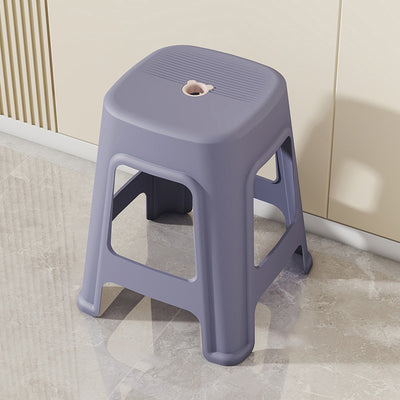 Contemporáneo nórdico de plástico completo antideslizante silla de comedor sin respaldo ni brazos para comedor 