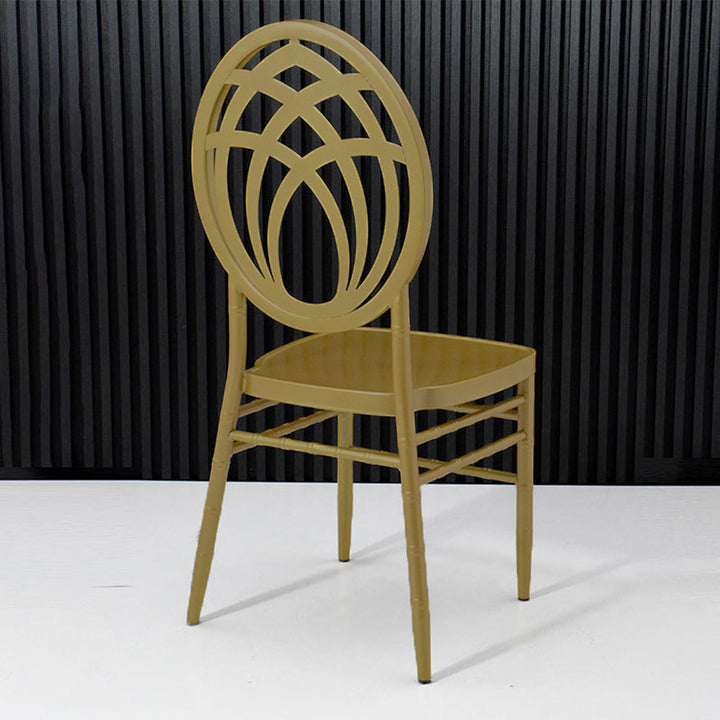 Chaise de salle à manger moderne de luxe en acier inoxydable pleine avec dossier sans accoudoirs pour salle à manger 