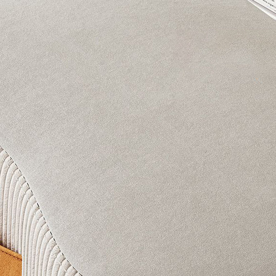 Contemporary Nordic Cuboid Portable Flannelette Solid Wood Footstool Backless Armless For Living Room