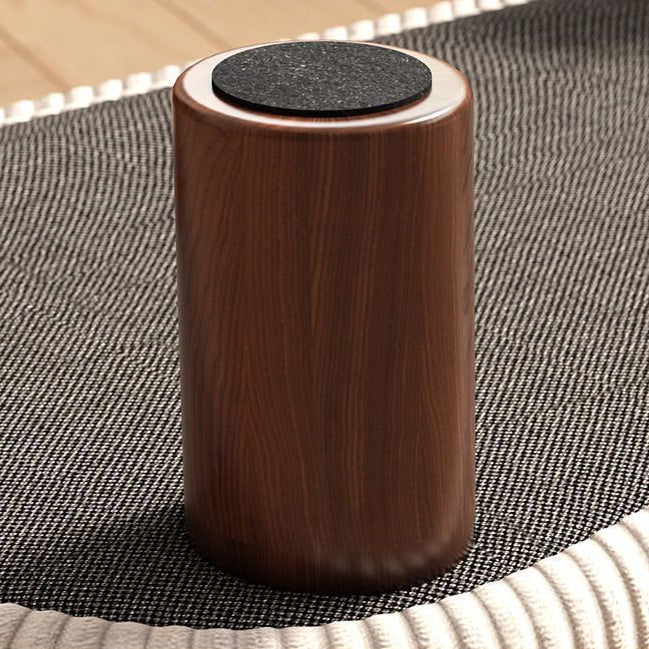 Tabouret portable cuboïde nordique contemporain en flanelle et tissu technique, bois massif, sans dossier ni accoudoirs, pour salon 