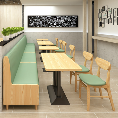 Silla de comedor de madera maciza de cuero sintético Modern Simplicity con respaldo sin brazos para comedor 