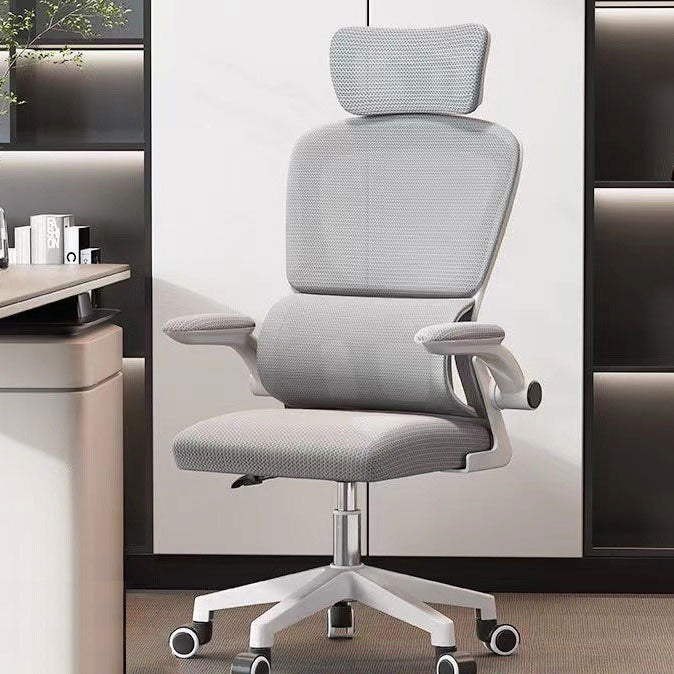 Moderner Einfachheit Mesh Atmungsaktiver PP Nylon Schreibtischstuhl Rückenlehne Armlehne Für Home Office 