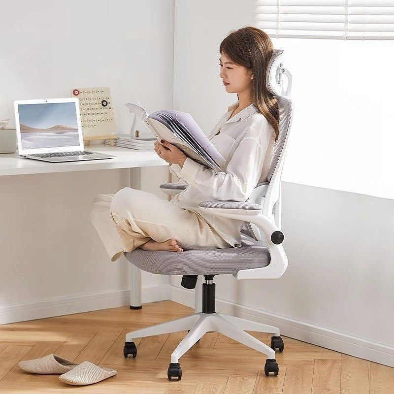 Moderner Einfachheit Mesh Atmungsaktiver PP Nylon Schreibtischstuhl Rückenlehne Armlehne Für Home Office 