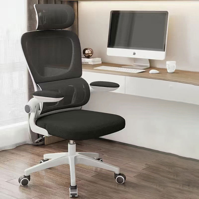 Moderner Einfachheit Mesh Atmungsaktiver PP Nylon Schreibtischstuhl Rückenlehne Armlehne Für Home Office 