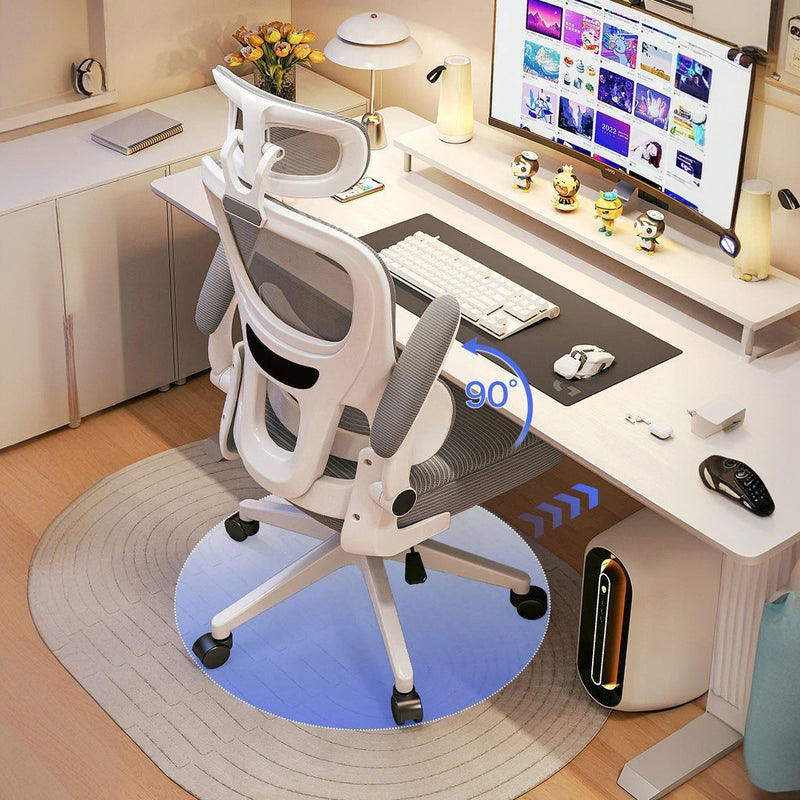 Moderner Einfachheit Mesh Atmungsaktiver PP Nylon Schreibtischstuhl Rückenlehne Armlehne Für Home Office 