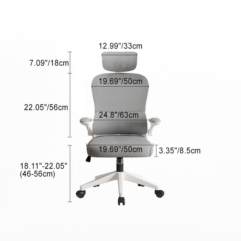 Moderner Einfachheit Mesh Atmungsaktiver PP Nylon Schreibtischstuhl Rückenlehne Armlehne Für Home Office 