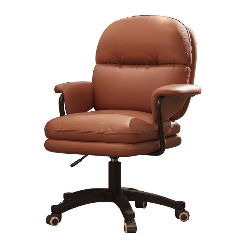 Moderner nordischer Nylon-Leder-Schreibtischstuhl mit Rückenlehne und Armlehne für das Home Office 