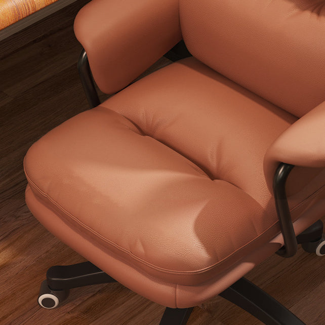 Moderner nordischer Nylon-Leder-Schreibtischstuhl mit Rückenlehne und Armlehne für das Home Office 