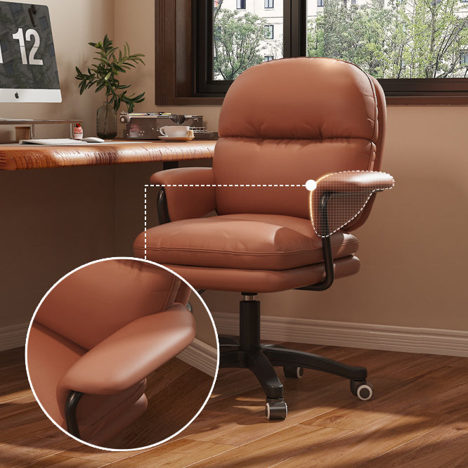 Moderner nordischer Nylon-Leder-Schreibtischstuhl mit Rückenlehne und Armlehne für das Home Office 