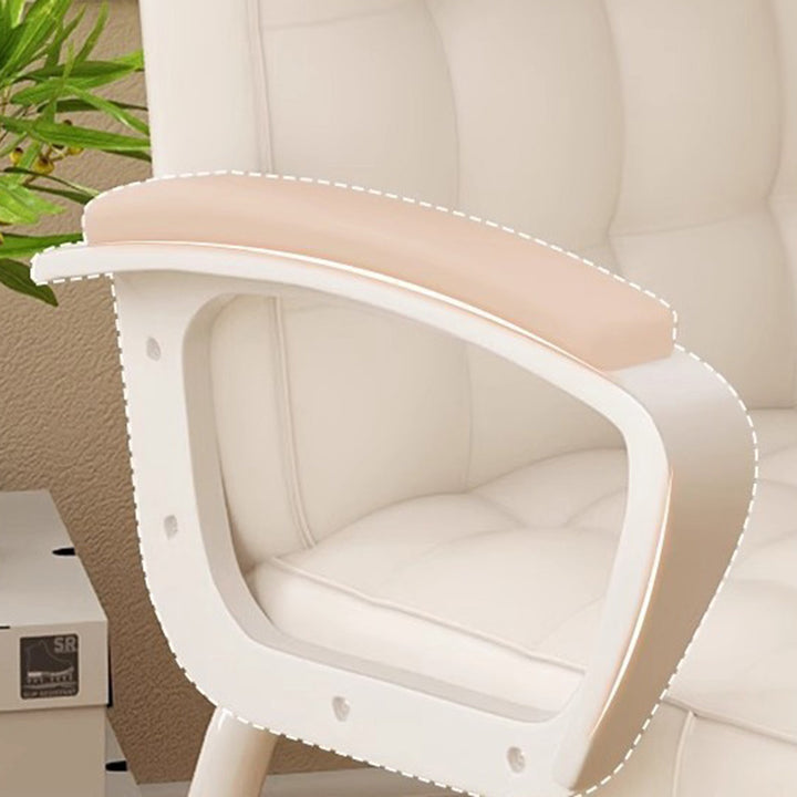 Modern Simplicity Rectangular PU Leather Carbon Steel Nylon Plywood Latex Desk Chair Backrest Armrest For Home Office