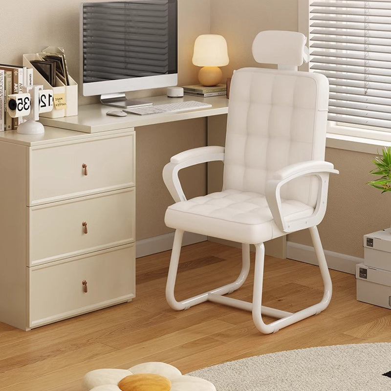 Modern Simplicity PU Solid Wood Emulsion Desk Chair Backrest Armrest For Home Office