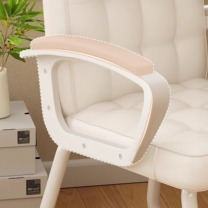 Modern Simplicity Rectangular PU Leather Carbon Steel Nylon Plywood Latex Desk Chair Backrest Armrest For Home Office