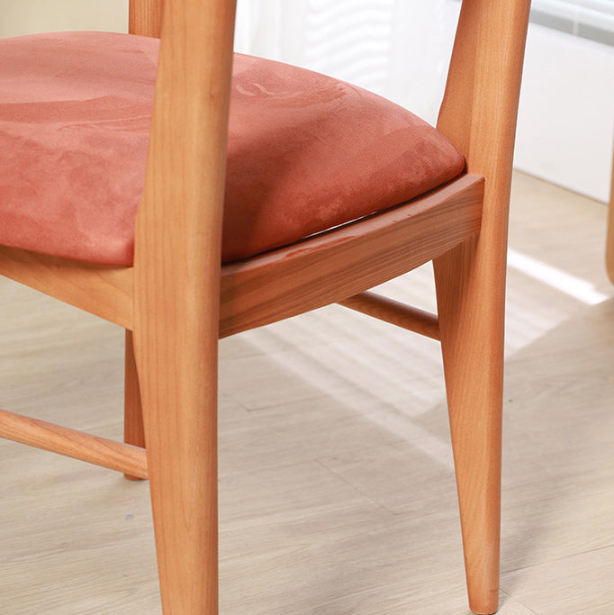 Chaise de salle à manger contemporaine rétro en flanelle cendrée avec dossier et accoudoirs pour salle à manger 