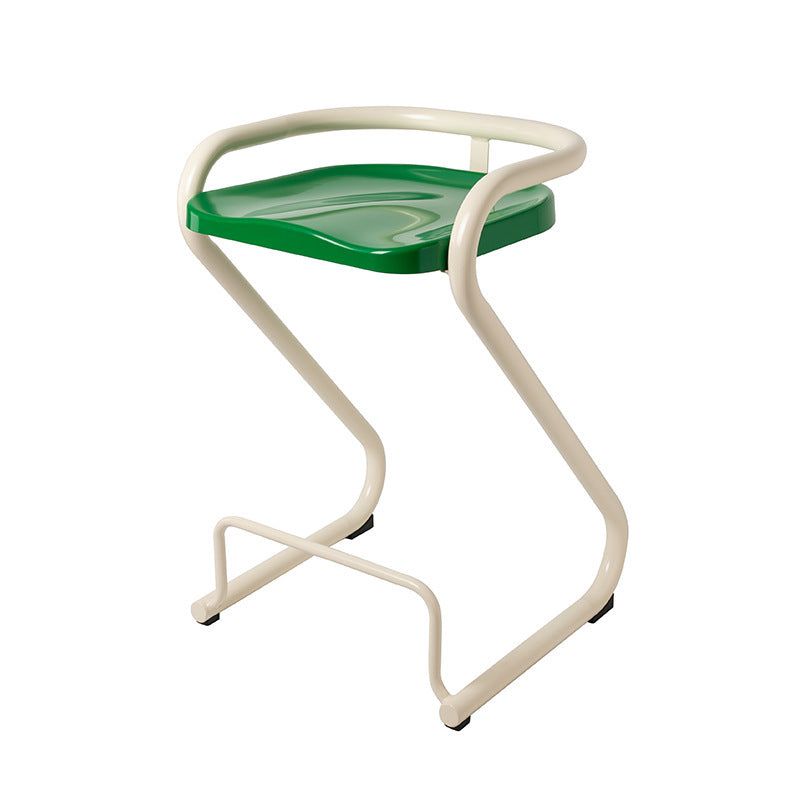 Tabouret de bar contemporain en fer ABS nordique géométrique sans dossier ni accoudoirs pour salle à manger 