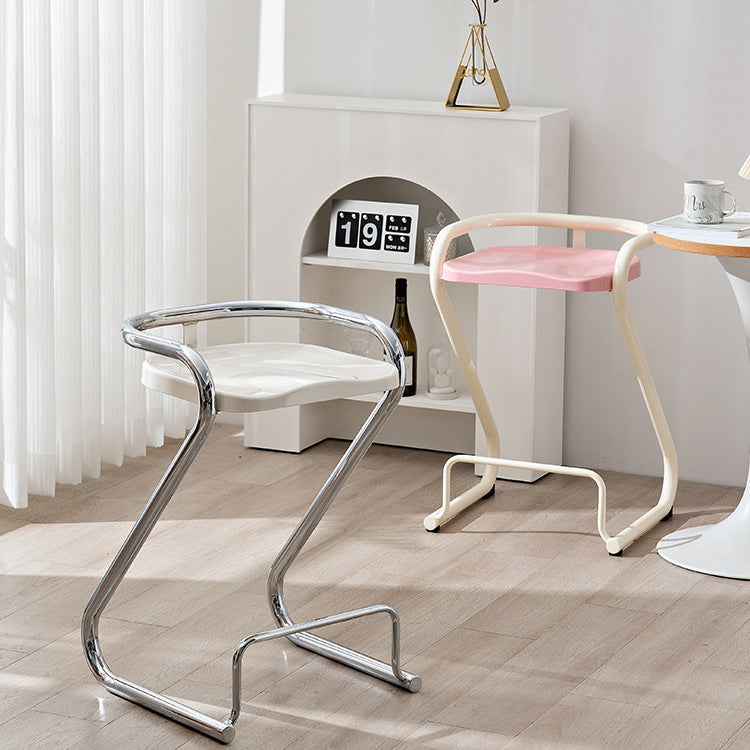 Tabouret de bar contemporain en fer ABS nordique géométrique sans dossier ni accoudoirs pour salle à manger 